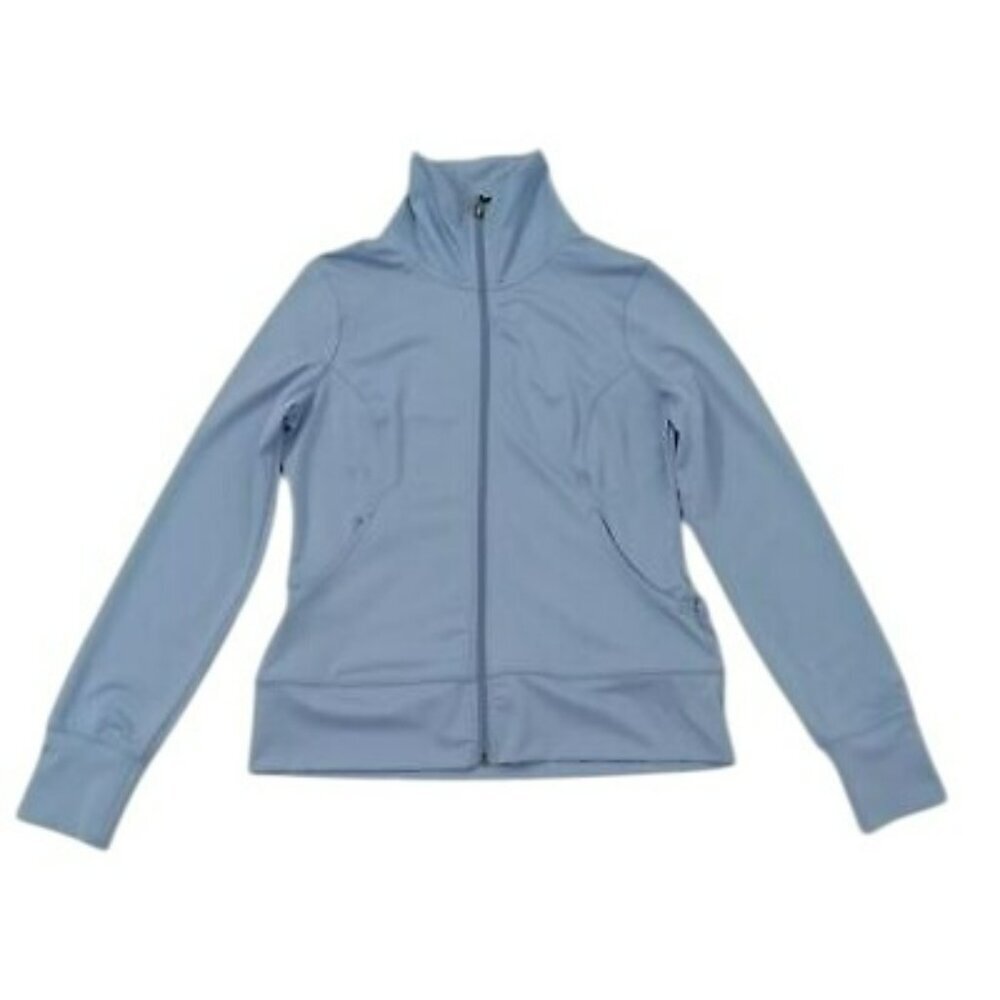 Champion Blue Full-Zip Jacket Womens S Lightweight Stretchy